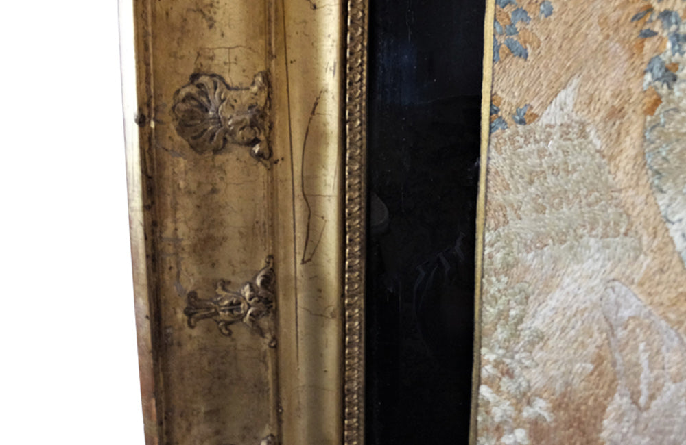 FRAMED 18TH CENTURY SILKWORK