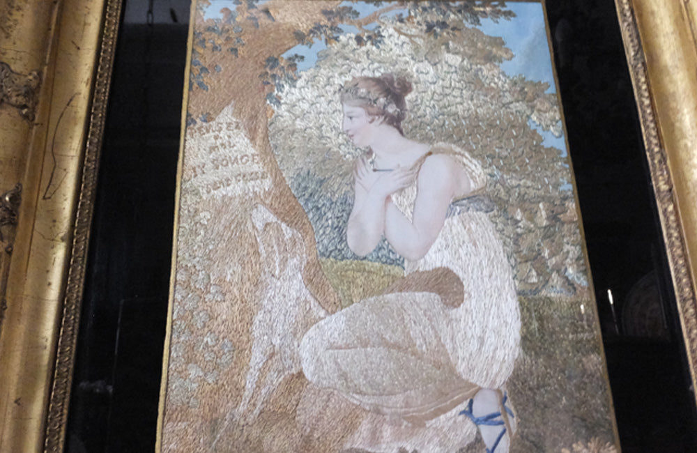FRAMED 18TH CENTURY SILKWORK