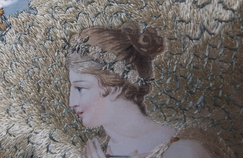 FRAMED 18TH CENTURY SILKWORK