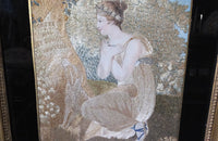FRAMED 18TH CENTURY SILKWORK