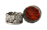 PAIR OF SILVER PLATE WINE COASTERS