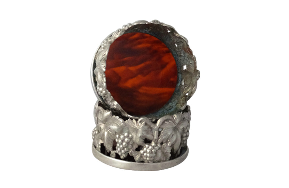 PAIR OF SILVER PLATE WINE COASTERS