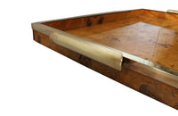 CHIC BURR ELM AND BRASS TRAY