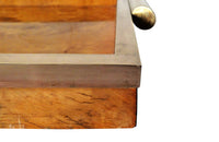 CHIC BURR ELM AND BRASS TRAY