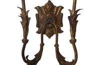 PAIR OF SMALL TOLE WALL APPLIQUES