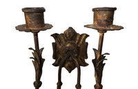 PAIR OF SMALL TOLE WALL APPLIQUES