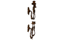 PAIR OF SMALL TOLE WALL APPLIQUES