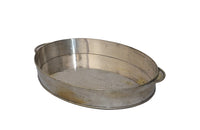 OVAL GALLERIED SILVERPLATE TRAY