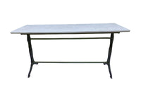 LONG MARBLE TOP BISTRO TABLE