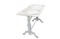 French Bistro Table with Marble Top - French Mid Century Furniture - Vintage Garden Table - French Antiques - AD & PS Antiques