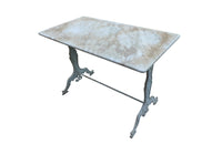 French Bistro Table with Marble Top - French Mid Century Furniture - Vintage Garden Table - French Antiques - AD & PS Antiques