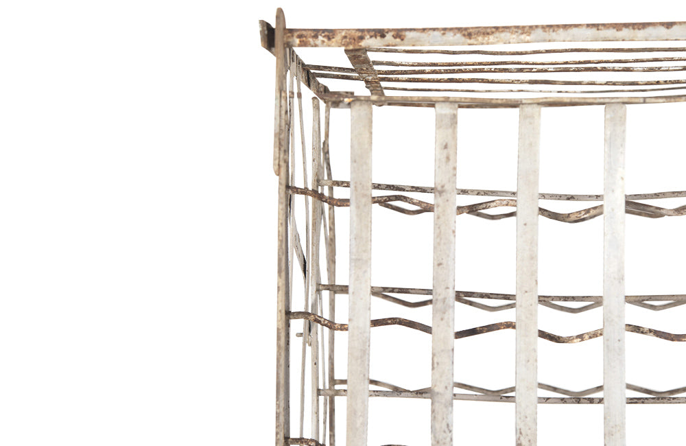 French Wine Cage - Bottle Rack - French Antiques - Iron - Mid Century Furniture - French Mid Century Furniture - AD & PS Antiques