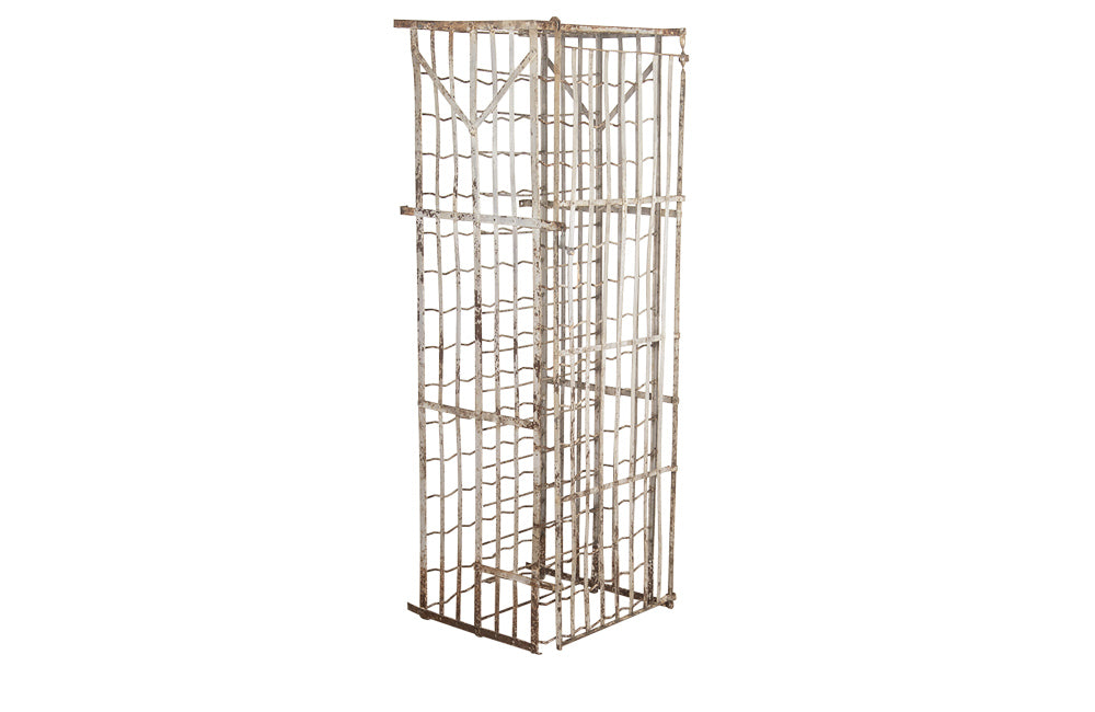 French Wine Cage - Bottle Rack - French Antiques - Iron - Mid Century Furniture - French Mid Century Furniture - AD & PS Antiques