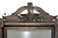 Tole Marriage Mirror -Mid Century Modern - Decorative Mirror - Folk Art Mirror -AD & PS Antiques