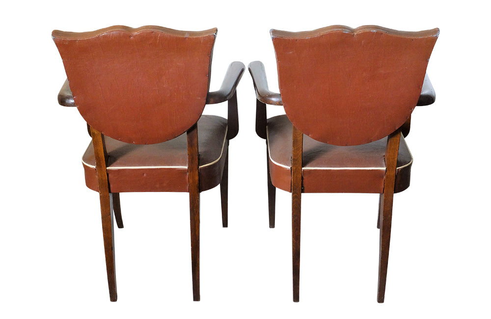 Pair of Vintage Bridge Chairs - French Antiques - Vintage Armchairs - Mid Century Modern Chairs -Antique Bridge Chairs – Decorative Antique Furniture - AD & PS Antiques