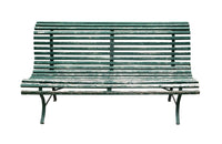 FRENCH PAINTED GARDEN BENCH