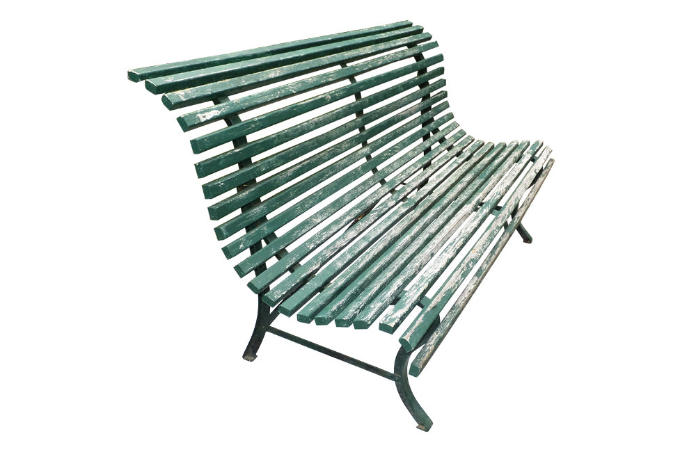 FRENCH PAINTED GARDEN BENCH