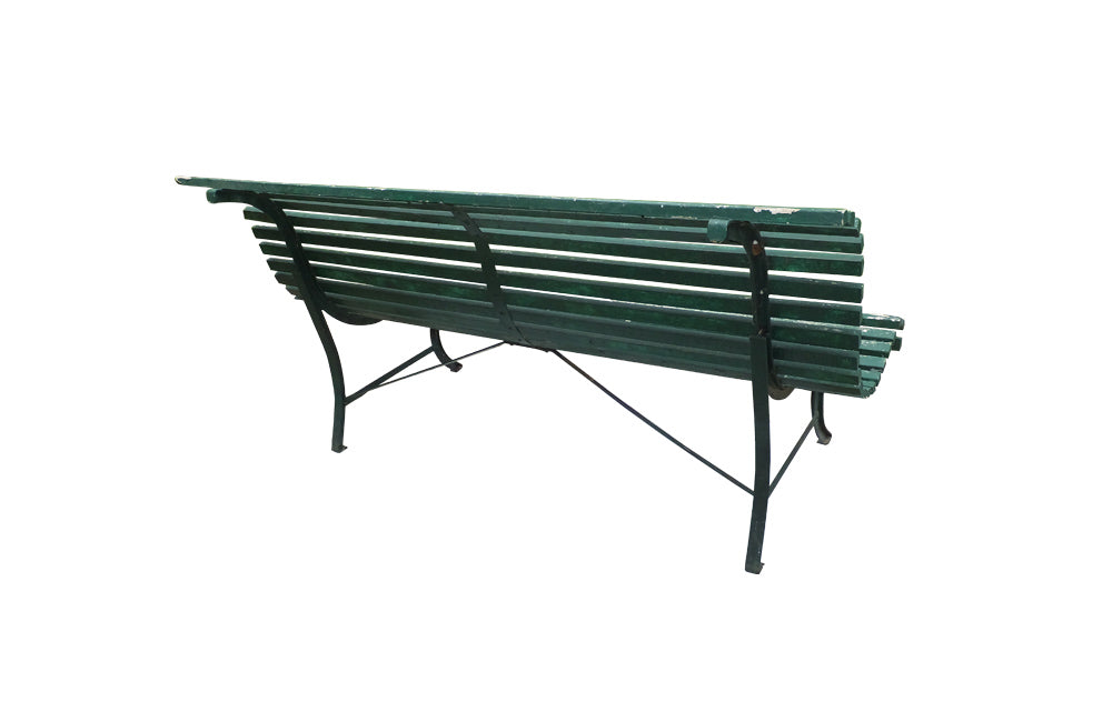 FRENCH PAINTED GARDEN BENCH