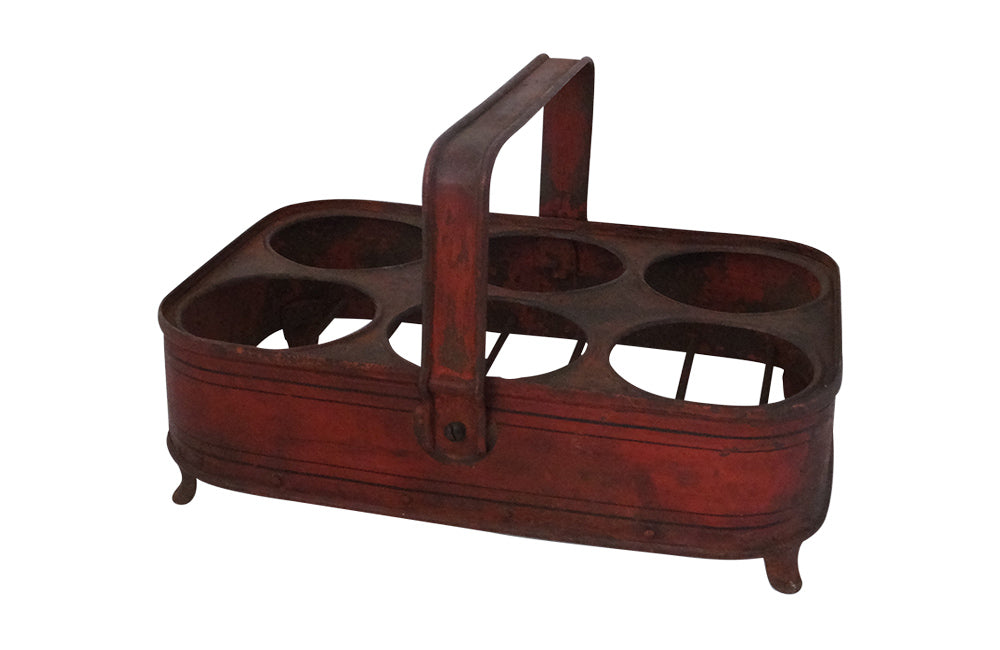 FRENCH TOLEWARE GLASS CARRIER