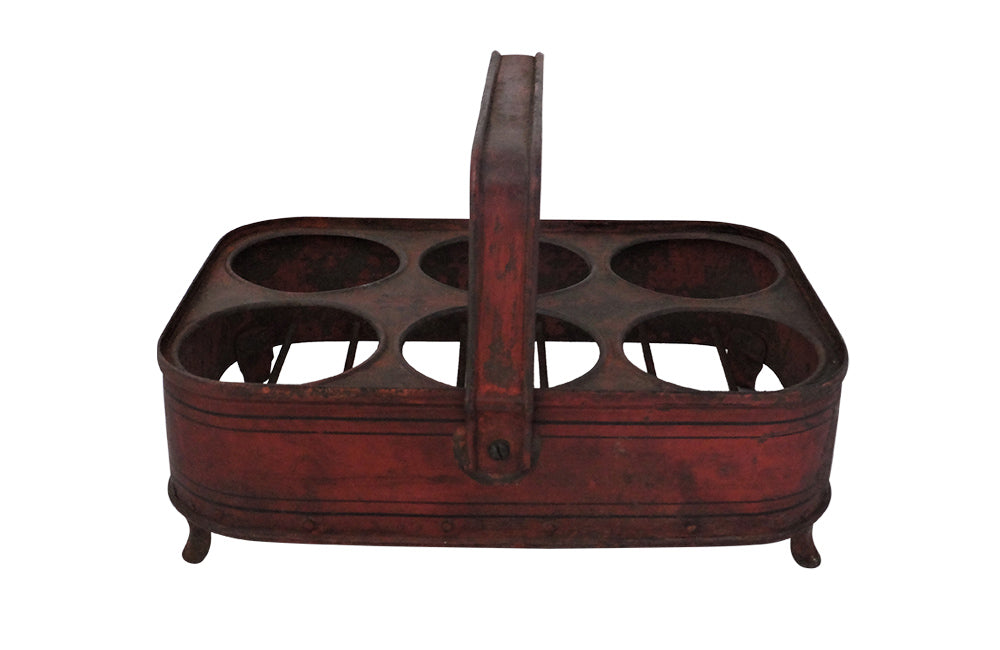 FRENCH TOLEWARE GLASS CARRIER