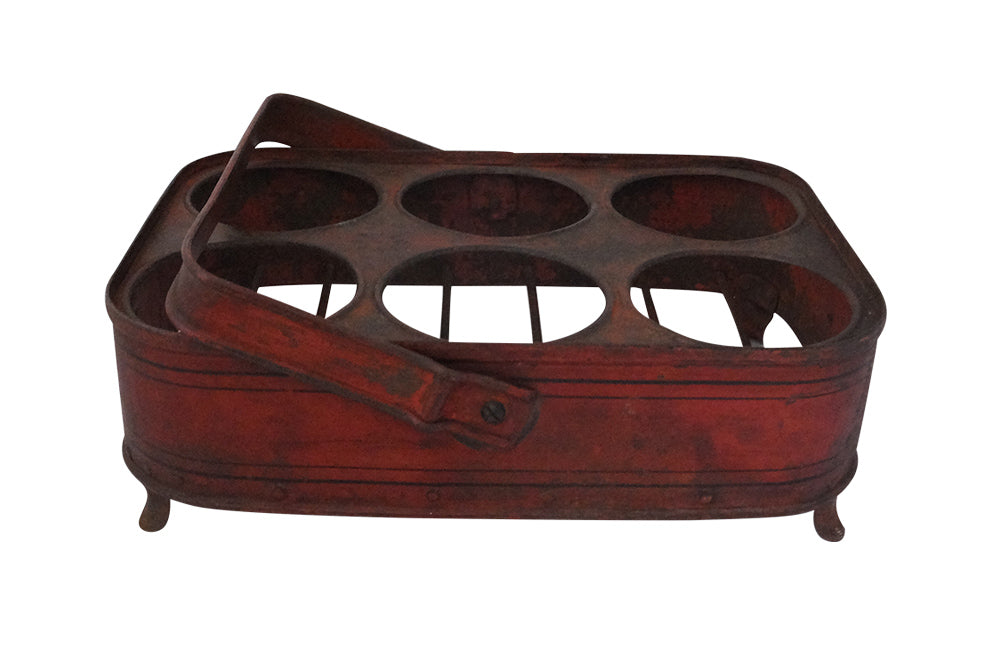 FRENCH TOLEWARE GLASS CARRIER