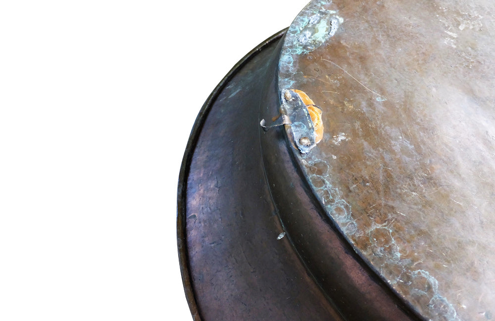 VERY LARGE ROUND COPPER DISH