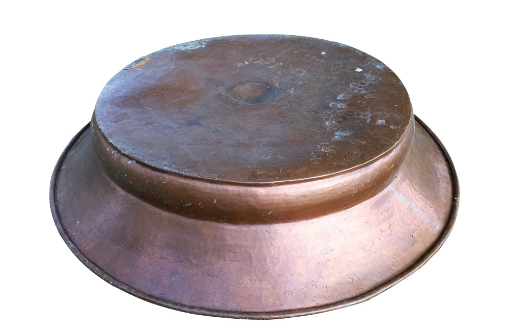 VERY LARGE ROUND COPPER DISH