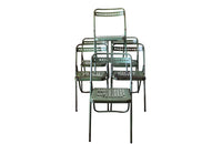 Set of Six French Folding Chairs - Garden Chairs - French Antiques - Garden Antiques - AD & PS ANTIQUES