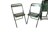 Set of Six French Folding Chairs - Garden Chairs - French Antiques - Garden Antiques - AD & PS ANTIQUES