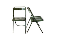 Set of Six French Folding Chairs - Garden Chairs - French Antiques - Garden Antiques - AD & PS ANTIQUES