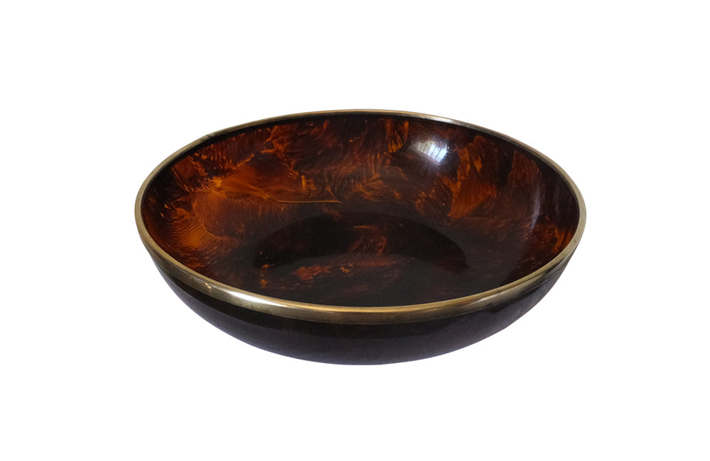 LARGE DIOR STYLE FAUX TORTOISESHELL BOWL