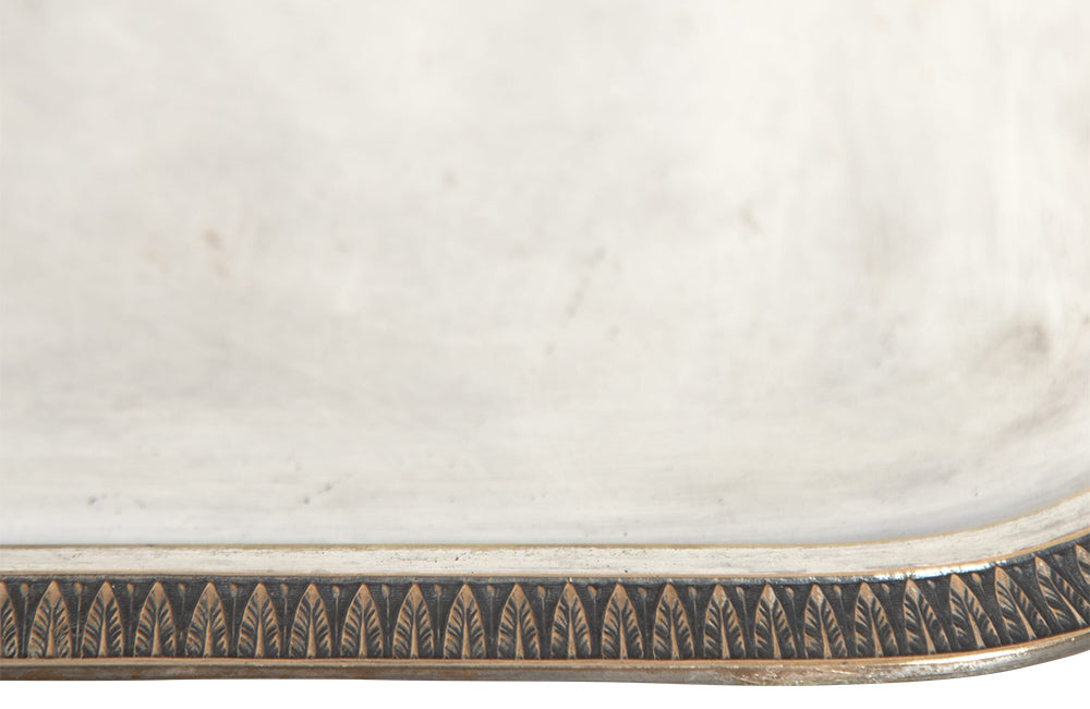 LARGE SILVER PLATE NEOCLASSICAL REVIVAL TRAY