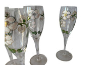 Set Of Eight Perrier Jouet Champagne Flutes  - Vintage Champagne Glasses - Vintage Champagne Flutes - AD & PS Antiques