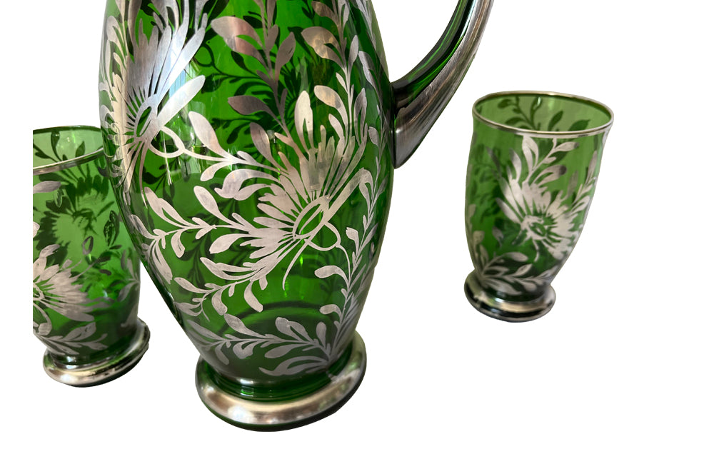 Vintage Murano Glass Lemonade Service - Decorative Antiques -  Vintage Murano Glass -  Venetian Glassware - AD & PS Antiques
