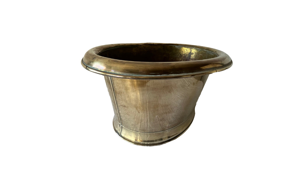 19th Century Brass Footbath - French Decorative Antiques - Cahe Pot - Jardiniere - Wine Cooler - Champagne Bucket - Champagne Vasque - Antique Shops Tetbury - AD & PS Antiques