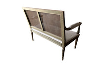 Louis XVI Revival Caned Banquette - French Antique Furniture - Antique Sofa - Louis XVI Stle Banquette - Antique Seating - Caned Bench - Neo Classical Style Furniture - Painted Antique Furniture - Antique Seating - Antique Shops Tetbury - AD & PS Antiques