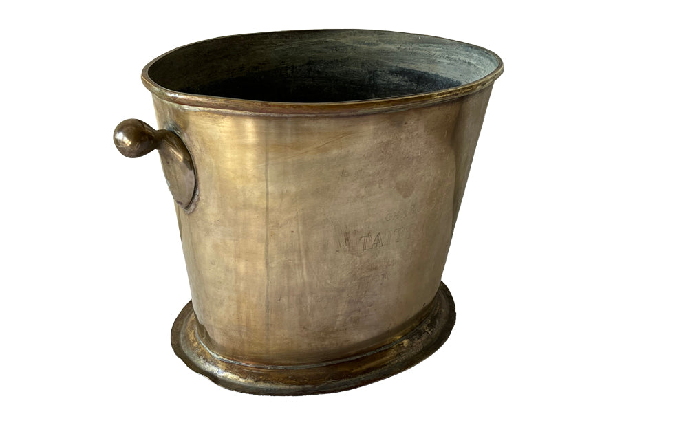 Taittinger Champagne Vasque - French Decorative Antiques - Taittinger - Champagne Cooler - French Decorative Accessories - Wine Cooler - Advertising Accessories - Collectibles - Antique Shops Tetbury - AD & PS Antiques