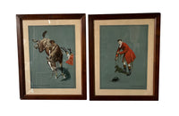 SET OF SIX FRAMED HORSE RIDING PRINTS BY A.H.GOUGH
