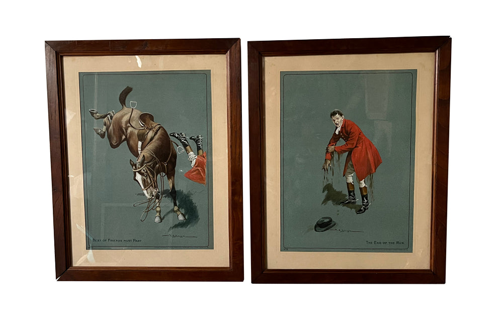 SET OF SIX FRAMED HORSE RIDING PRINTS BY A.H.GOUGH