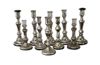 Collection Of Ten Antique Mercury Glass Candlesticks - French Decorative Antiques - Antique Lighting - Antique Candlesticks - Candle Lighting - Collections - Mercury Glass - French Decorative Antiques - French Antique Lighting -Antique Shops Tetbury - adpsantiques - AD & PS Antiques