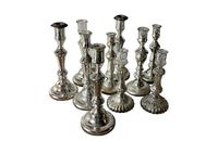 Collection Of Ten Antique Mercury Glass Candlesticks - French Decorative Antiques - Antique Lighting - Antique Candlesticks - Candle Lighting - Collections - Mercury Glass - French Decorative Antiques - French Antique Lighting -Antique Shops Tetbury - adpsantiques - AD & PS Antiques