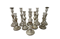 Collection Of Ten Antique Mercury Glass Candlesticks - French Decorative Antiques - Antique Lighting - Antique Candlesticks - Candle Lighting - Collections - Mercury Glass - French Decorative Antiques - French Antique Lighting -Antique Shops Tetbury - adpsantiques - AD & PS Antiques