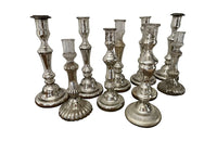 Collection Of Ten Antique Mercury Glass Candlesticks - French Decorative Antiques - Antique Lighting - Antique Candlesticks - Candle Lighting - Collections - Mercury Glass - French Decorative Antiques - French Antique Lighting -Antique Shops Tetbury - adpsantiques - AD & PS Antiques