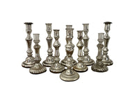 Collection Of Ten Antique Mercury Glass Candlesticks - French Decorative Antiques - Antique Lighting - Antique Candlesticks - Candle Lighting - Collections - Mercury Glass - French Decorative Antiques - French Antique Lighting -Antique Shops Tetbury - adpsantiques - AD & PS Antiques