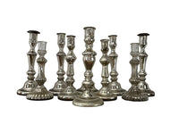 Collection Of Ten Antique Mercury Glass Candlesticks - French Decorative Antiques - Antique Lighting - Antique Candlesticks - Candle Lighting - Collections - Mercury Glass - French Decorative Antiques - French Antique Lighting -Antique Shops Tetbury - adpsantiques - AD & PS Antiques