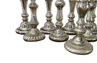 Collection Of Ten Antique Mercury Glass Candlesticks - French Decorative Antiques - Antique Lighting - Antique Candlesticks - Candle Lighting - Collections - Mercury Glass - French Decorative Antiques - French Antique Lighting -Antique Shops Tetbury - adpsantiques - AD & PS Antiques