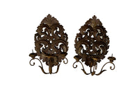 Pair of 19th Century Italian Carved Giltwood Mirrored Appliques – Decorative Antiques - Antique Wall Lights - AD & PS Antiques