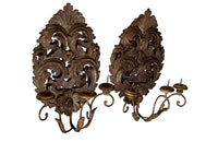 Pair of 19th Century Italian Carved Giltwood Mirrored Appliques – Decorative Antiques - Antique Wall Lights - AD & PS Antiques