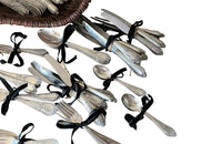 Basket Of Eighty-Two Piece Silver Plate Cutlery Service - Decorative Antique Accessories