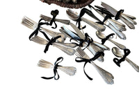 Basket Of Eighty-Two Piece Silver Plate Cutlery Service - Decorative Antique Accessories